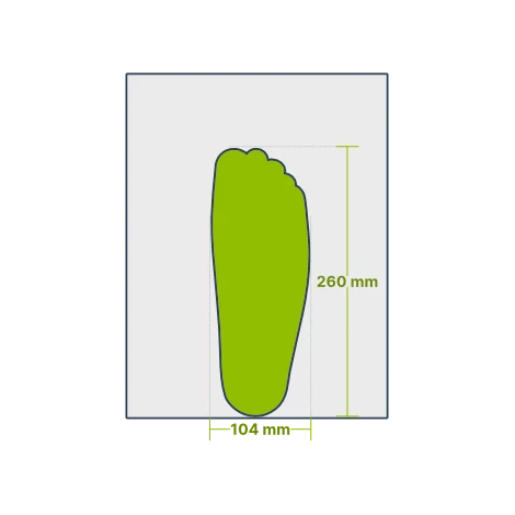 Measuring the foot outline with a ruler